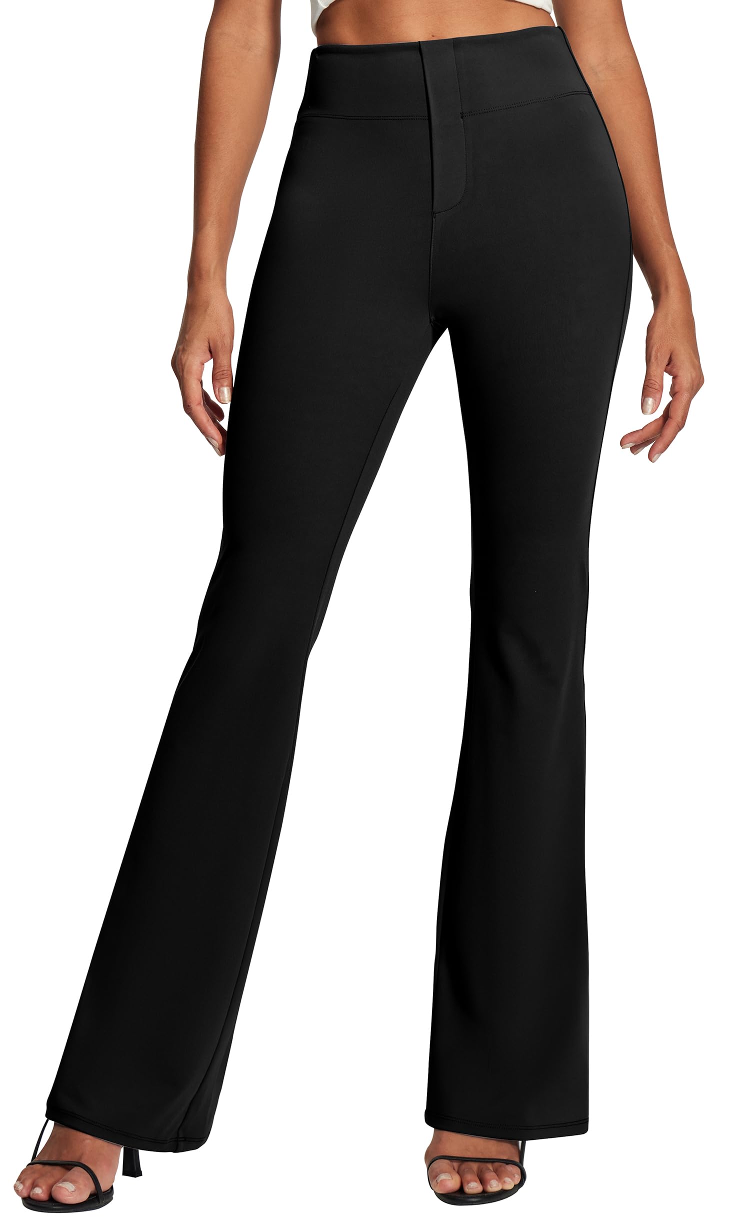 IUGA Womens Dress Pants Stretchy Work Pants Women Business Casual Bootcut Slacks High Waisted Pull On Trousers with Pockets