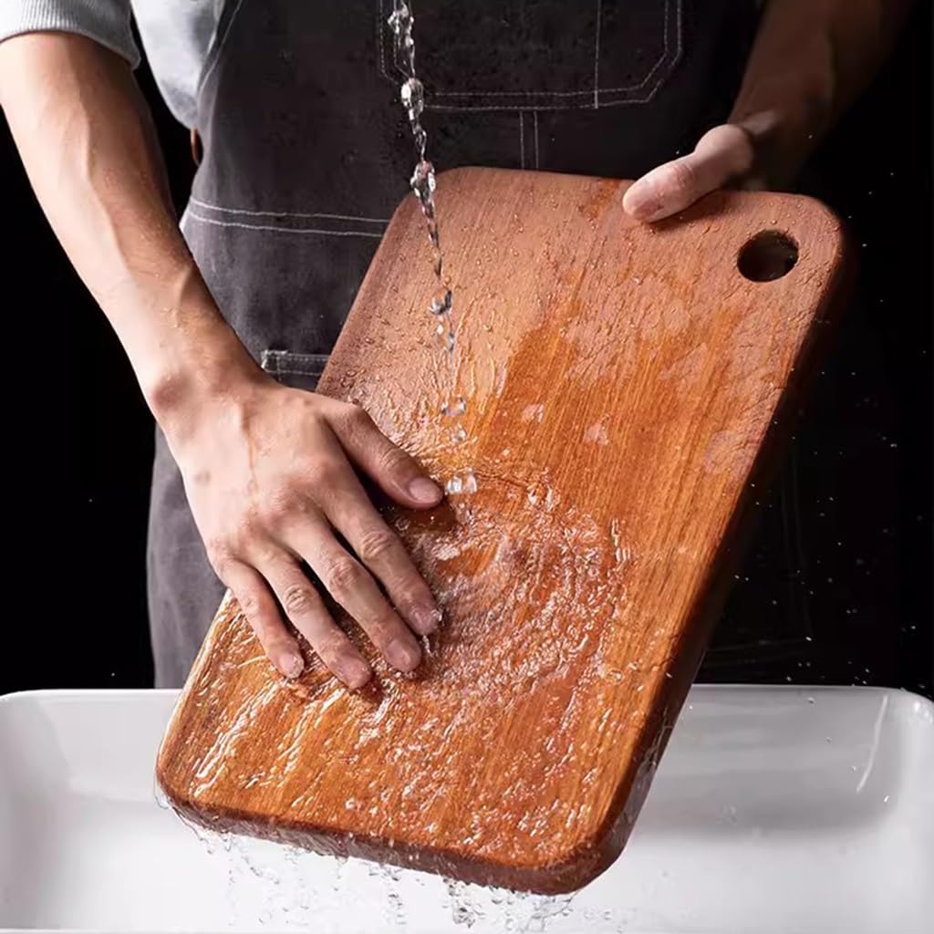 Tabla de Cortar, Tabla de Cortar Madera Maciza con Orificio for Colgar(40cm)