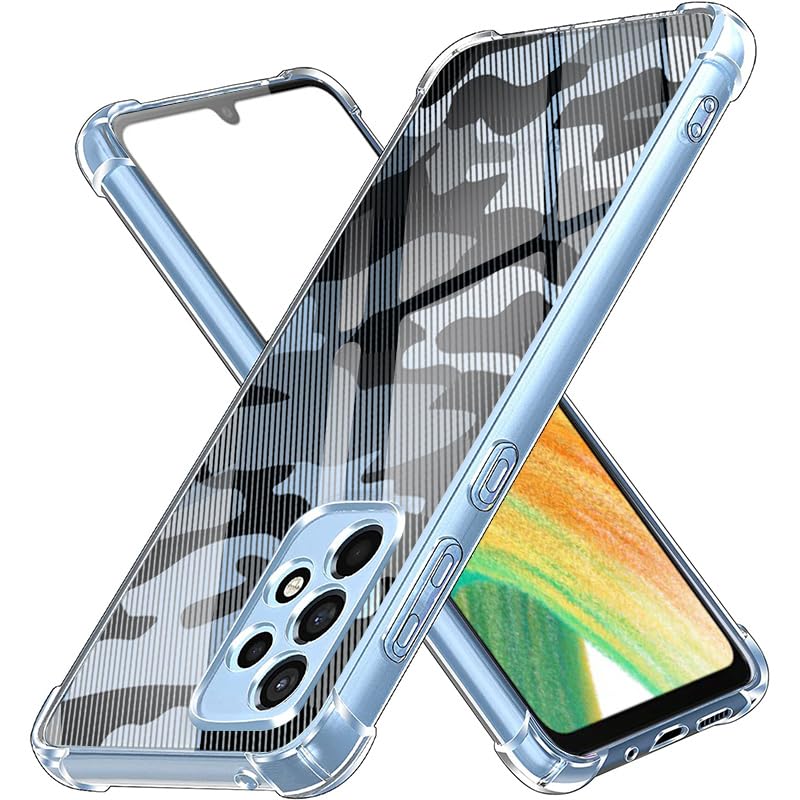 ALLNEWELOOK For Samsung Galaxy A33 5G Case, Full Protection, Case Friendly, Bubble Free, Silicone Transparent Camouflage Soft TPU Cover Clear (Camouflage For SG A33 5G)