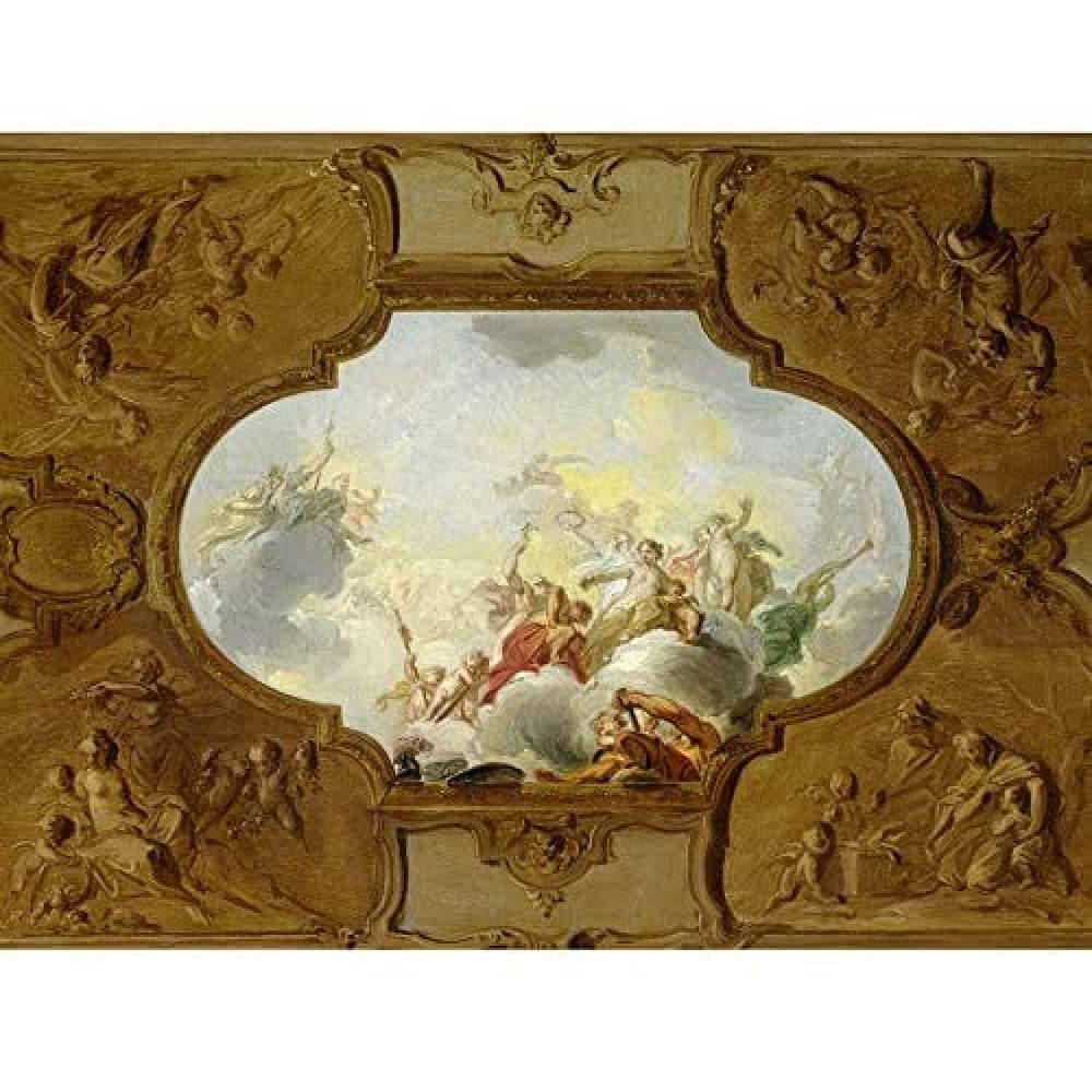 Artery8 De Wit Apotheosis Of Aeneas Ceiling Study Art Print Canvas Premium Wall Decor Poster Mural