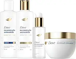 Kit Dove Reconstrução + Aminoácido Shampoo + Condicionador + Leave-in + Máscara