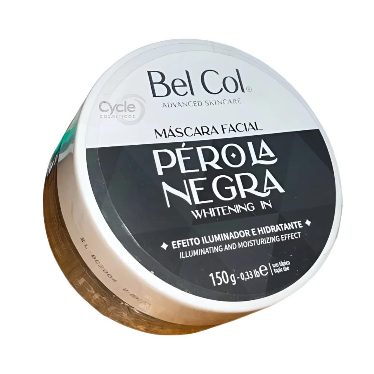 Máscara Clareadora colageno carvãoi ativado Pérola Negra Whitening