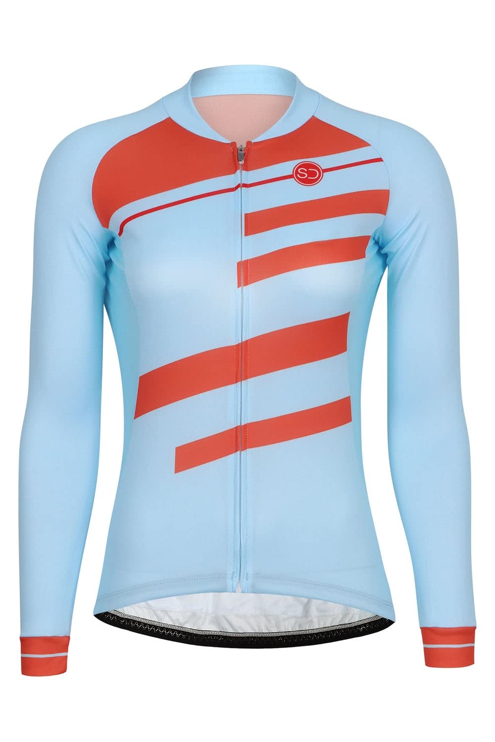 Sundried Women's Blue Long Sleeve Retro Cycle Jersey Road Bike Cycling Top Mountain Bike Shirt (, Xxl)