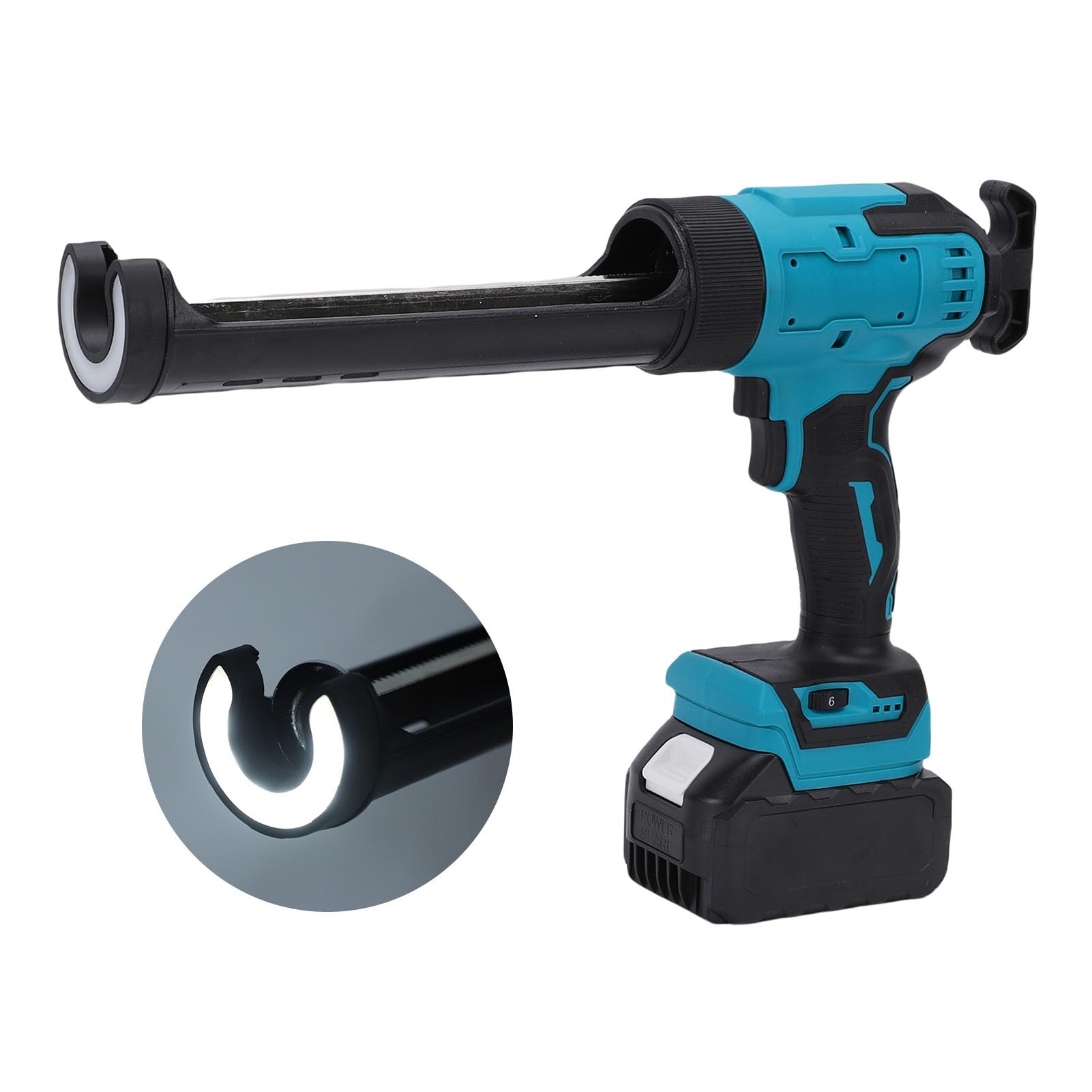 SEAFRONT Pistola per Silicone a Batteria, Applicatore Sigillante a 6