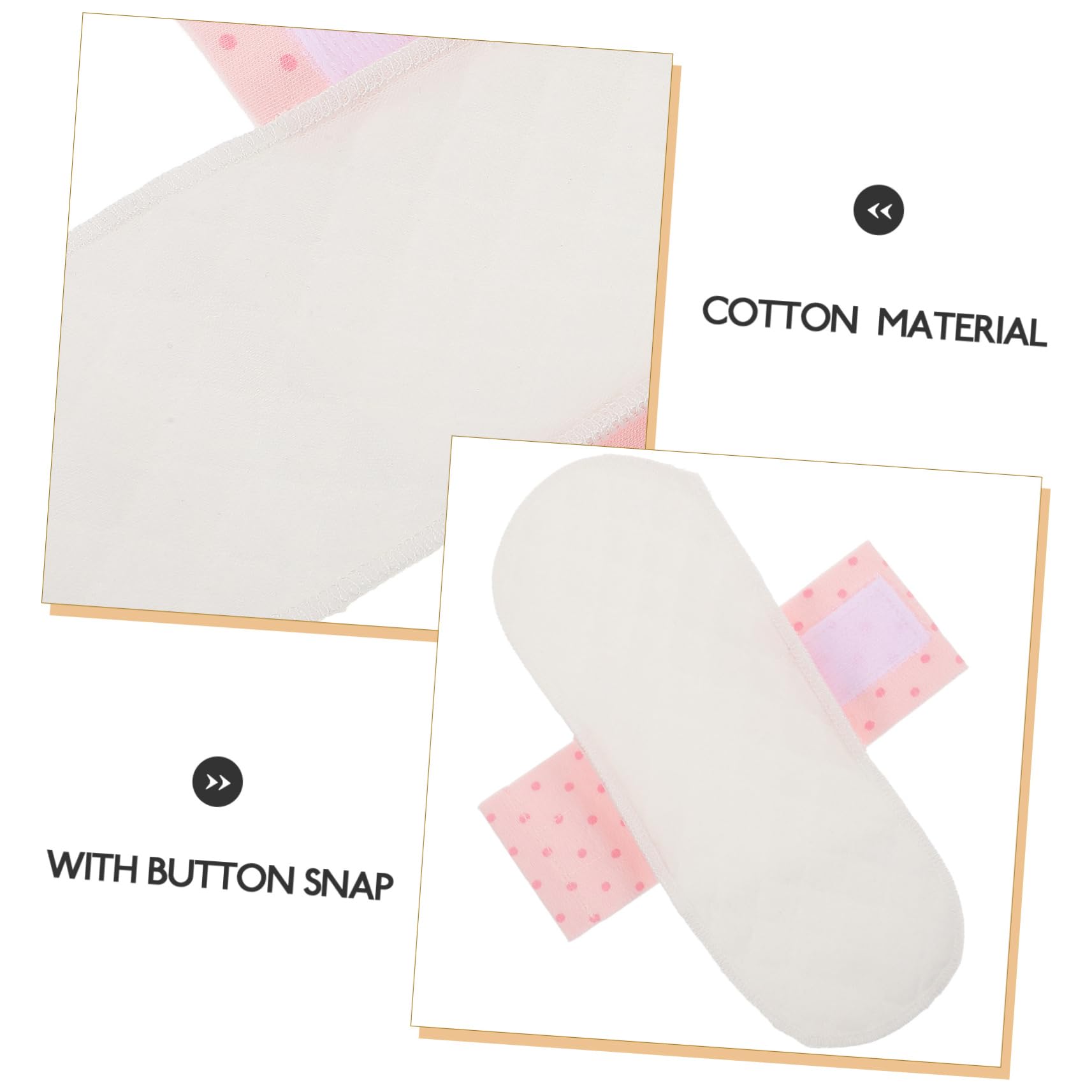 Baluue 5 Juegos Forro De Servilleta Sanitaria Compresa Menstrual Reutilizable Toallas Sanitarias Naturales Almohadillas De Tela Menstrual Toalla Sanitaria Algodón 3 Piezas * 5