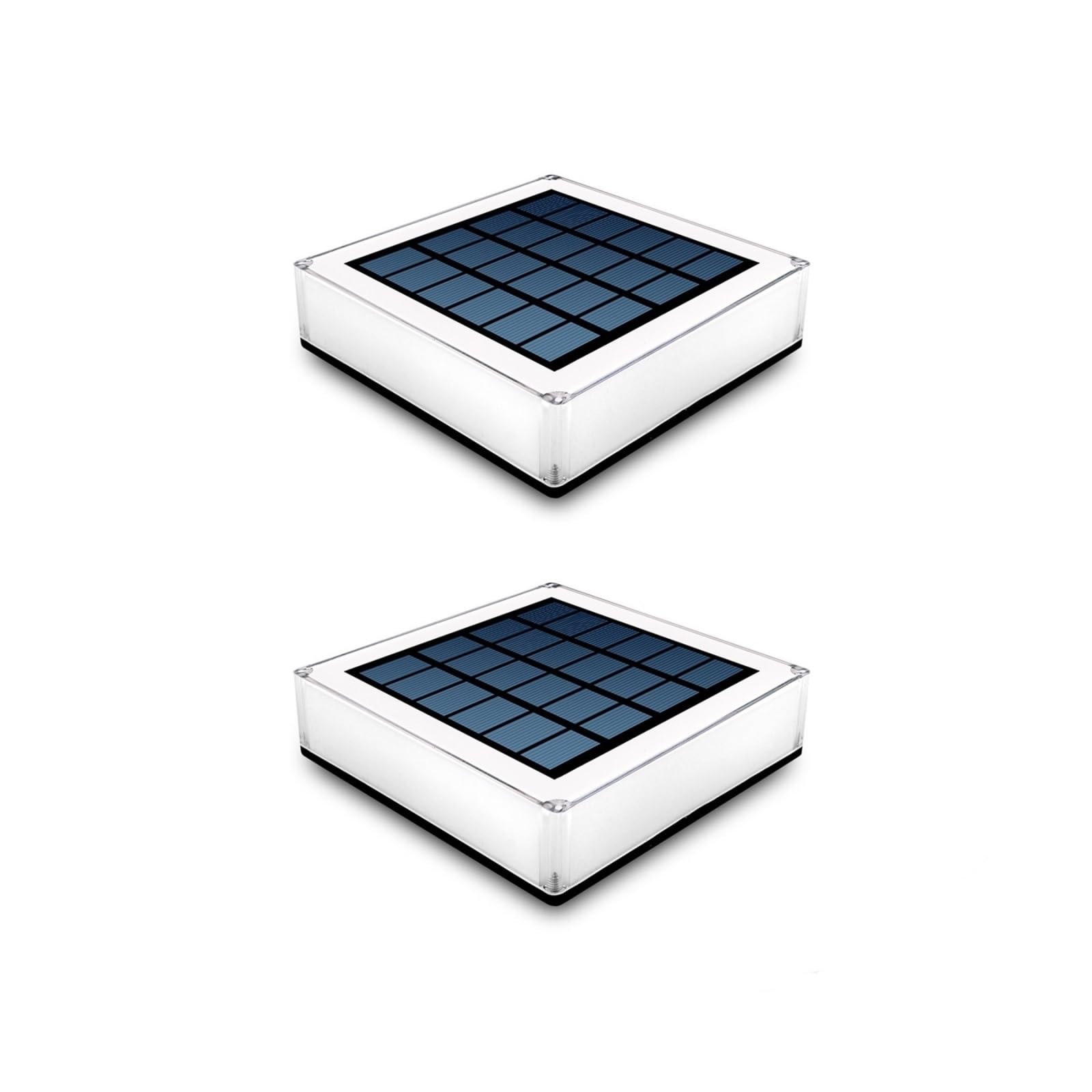 TRDEWR 2PCS 3 Colors Solar Light Fence IP65 Outdoor Lamp for Garden Decoration Gate Wall Courtyard Cottage Efficiently Utilize Sunlight
