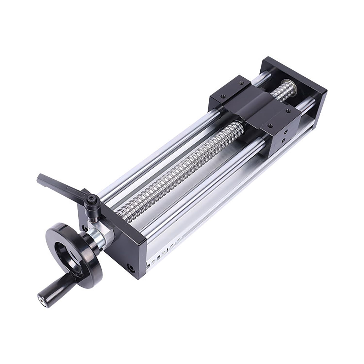Tavolo scorrevole manuale Linear Rail 200 mm, Guida Lineare con Volantino, Piattaforma di Guida con Doppio Asse Ottico per Trasformazione Di Apparecchiature CNC