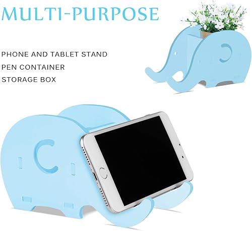Miniatura 2 de COOLOO Soporte para lápices, soporte para teléfono celular, accesorios de oficina de elefante lindo, soporte de escritorio para tableta, decoración