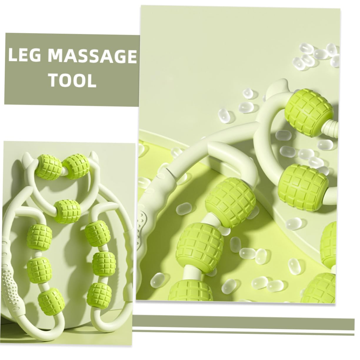 2stücke Muskelroller-massagegerät Wadenrolle Beinmassagegerät Wadenmassagerolle Massagerolle Handmassagegerät für Ganzkörpermassage Platzsparend und Tragbar