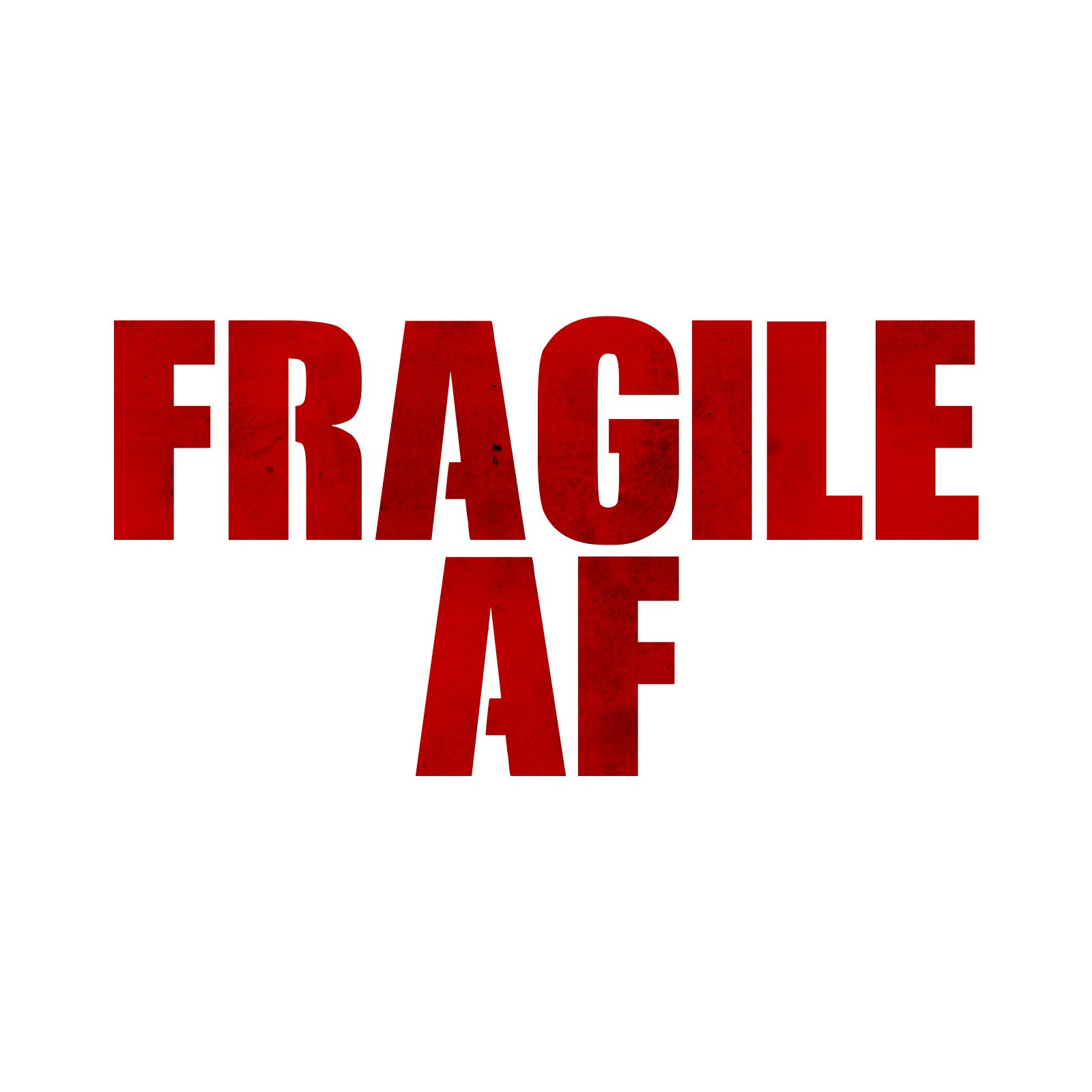 Fragile AF Guitar Instrument Case Sticker - 4.5