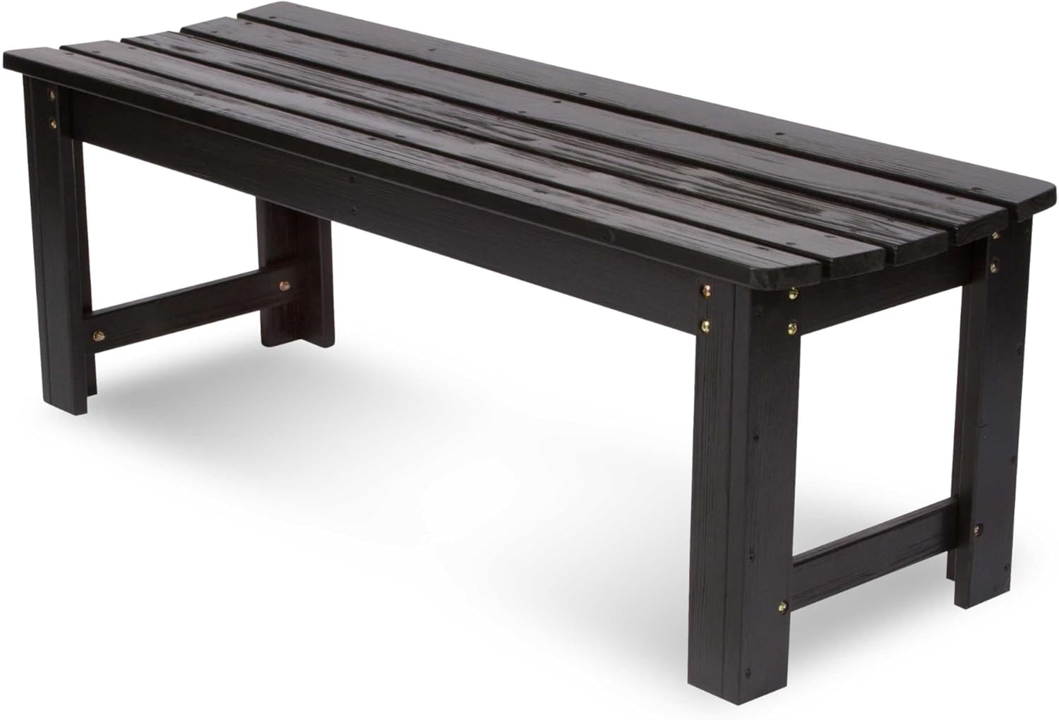 Shine Company Outdoor Wooden Backless Patio Garden Bench, 4 Ft, Eggshell White