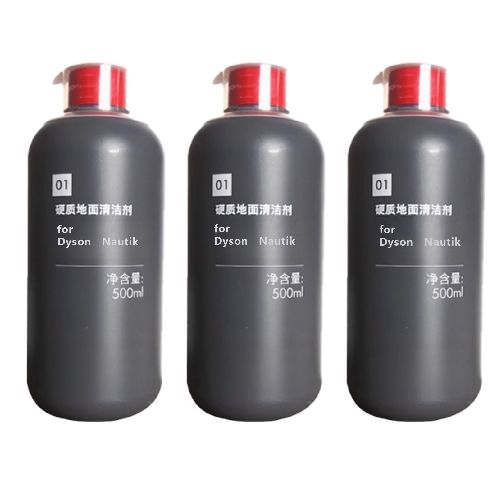 Detergente per lavasciuga pavimenti. Compatibile per Dyson Nautik Detergente per la pulizia dei pavimenti, 500 ml (16,9 fl oz)(3 bottles)