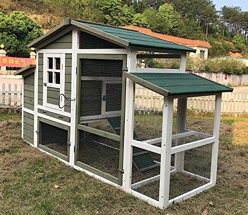 Zoopplier Winterfest Hühnerstall-wetterfest Hühnerhaus- XXL große Wachtelstall Emshaus aus massivem Holz-geeignet für 4… – Bild 4