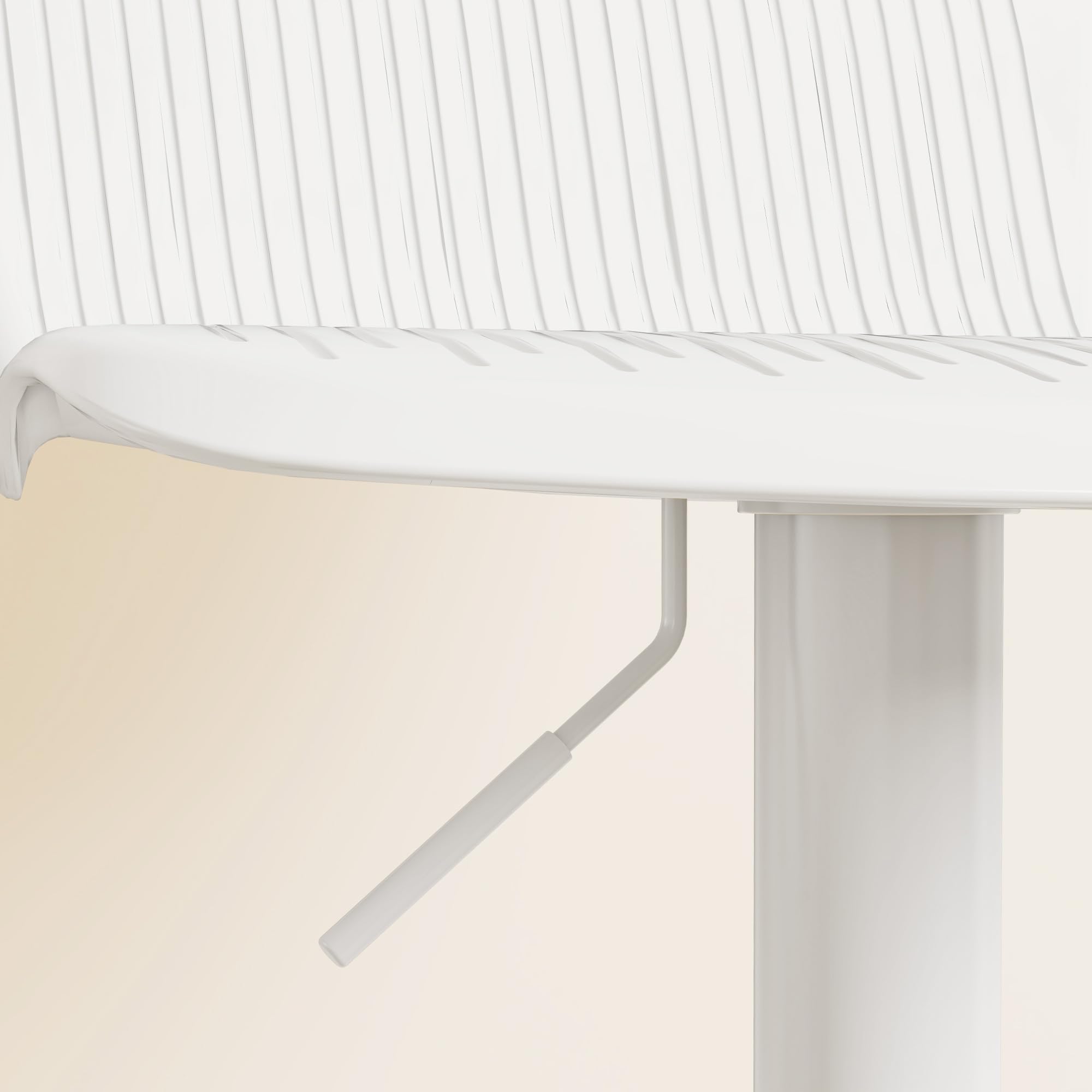 HOMCOM Set 2 Sgabelli da Bar con Schienali Ergonomici, Poggiapiedi, Sgabelli Cucina Alti Regolabili in Polipropilene con Seduta Girevole e Base Antiscivolo per Sala da Pranzo, Penisola Cucina, Bianco