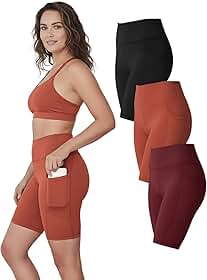 Kit 3 Bermudas Fitness Feminina Bolso Lateral Cores Sortidas