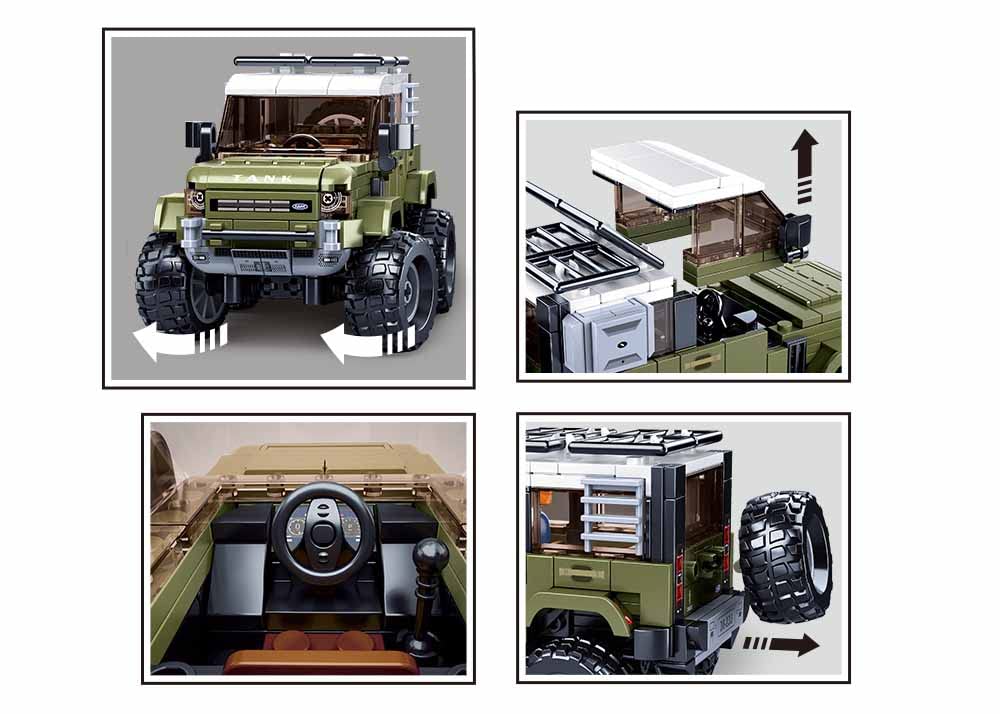 Sluban M38-B0815 Set Mattoncini Defender 288 Pezzi | Modellino Da Costruzione Compatibile