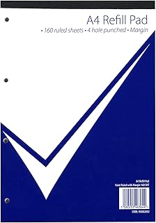 Nu Notebooks - Office Range - A4 Refill Pad - A4 Notebook - Stationery Notebooks - Writing Pad - 160 Pages, White