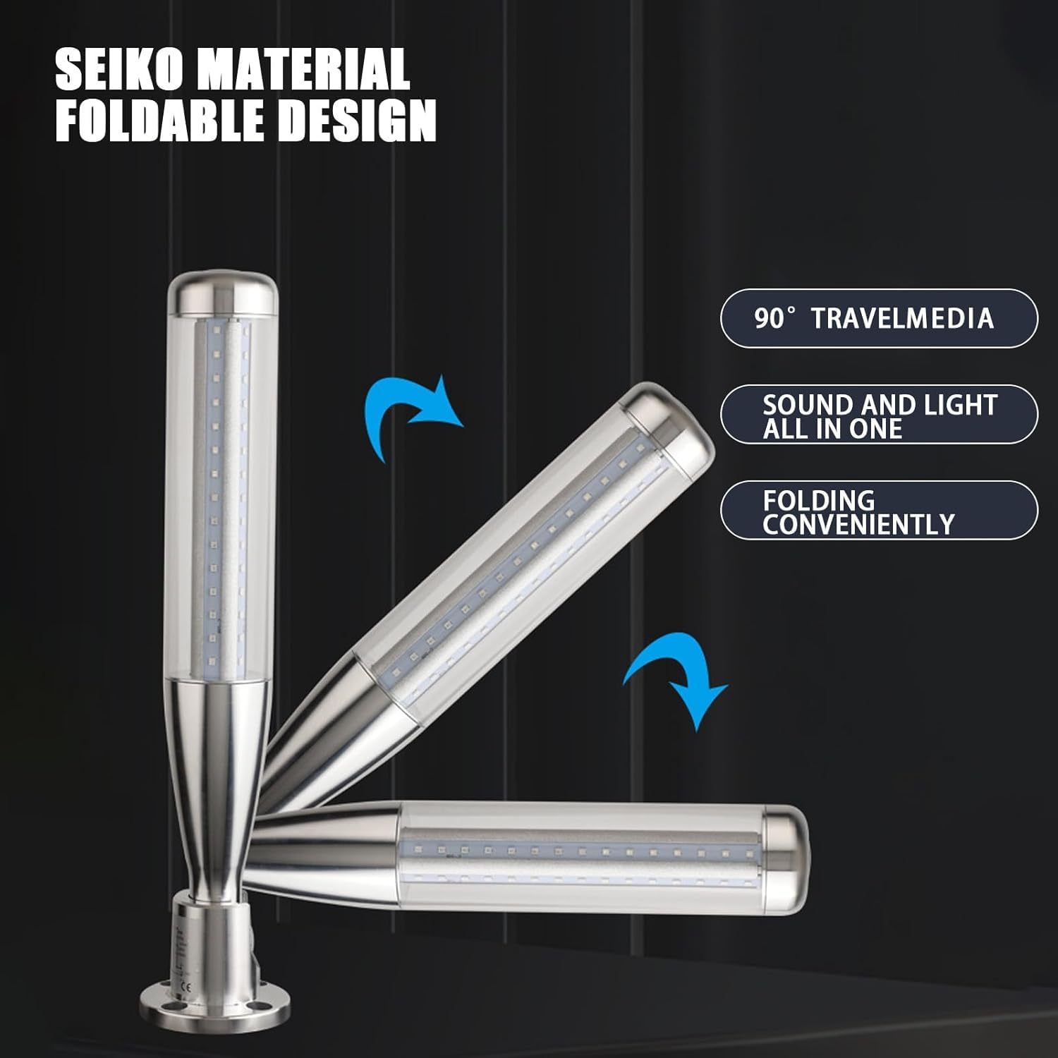 Luci di Segnalazione Industriali a Led 3 Colori, Lampada di Avvertimento A Torre Lampeggiante A 24V CC (Rosso/Giallo/Verde), Colonna Industriale Andon, Con Cicalino, per CNC e Macchine Utensili