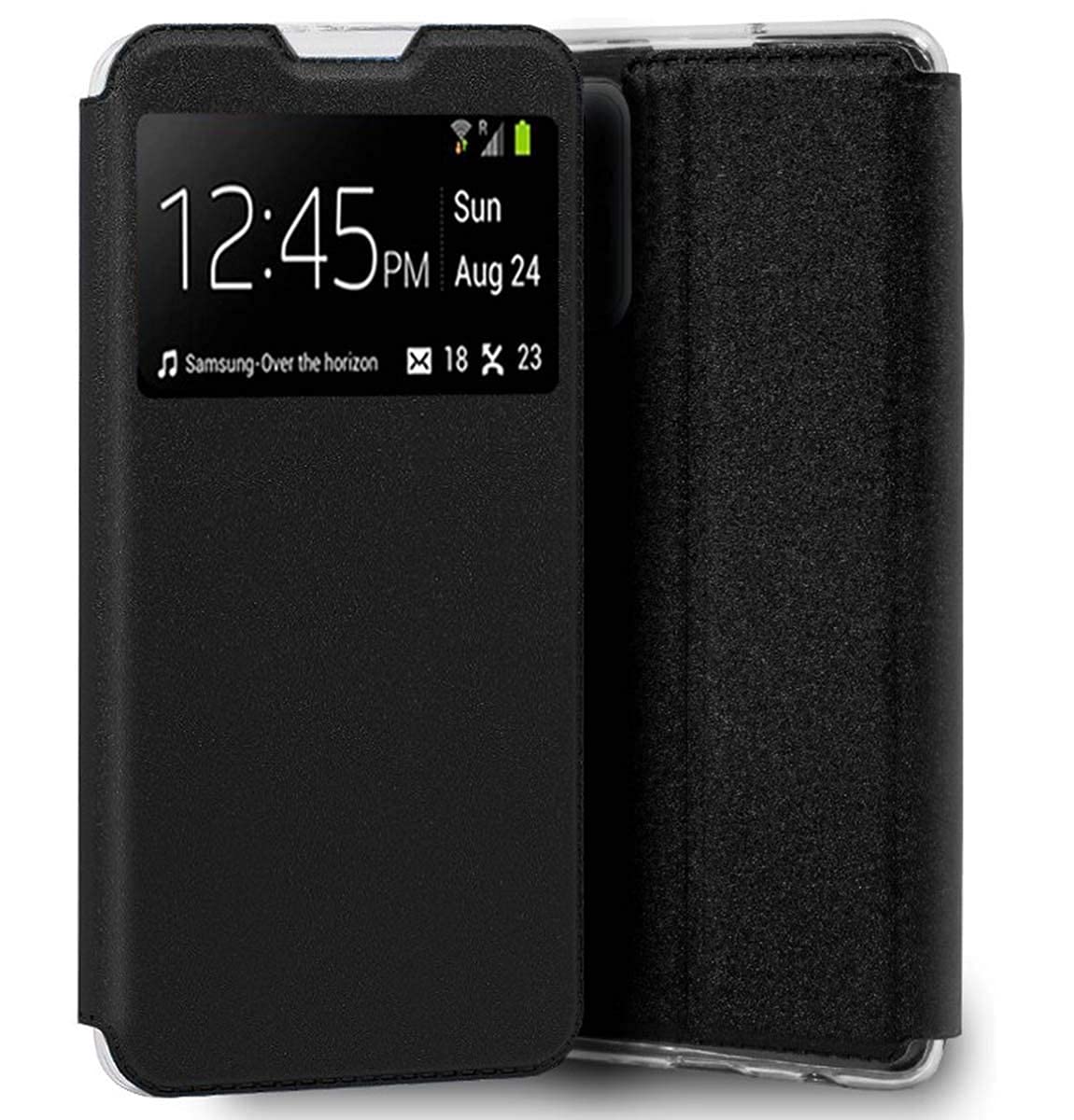 Custodia A Libro Con Finestra Tumundosmartphone Per Xiaomi Redmi 10 (2021/2022) - Nero - Supporto E Chiusura Magnetica