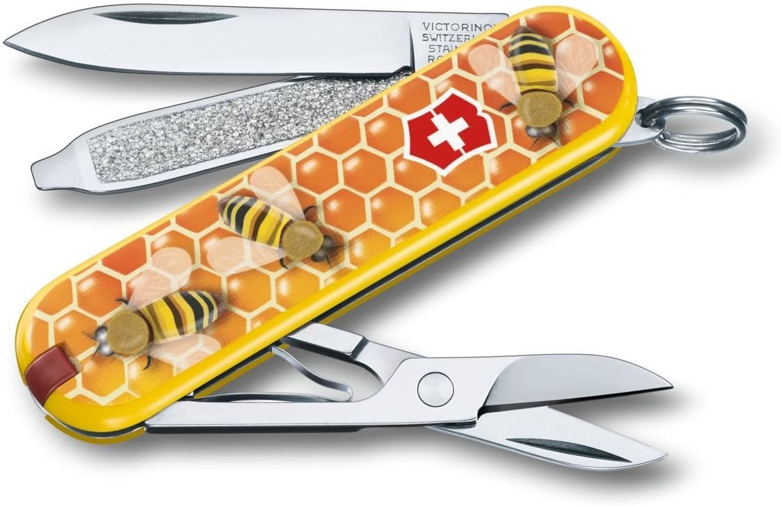 Victorinox Classic Adult Pocket Knife, 58 mm, Honey Bee