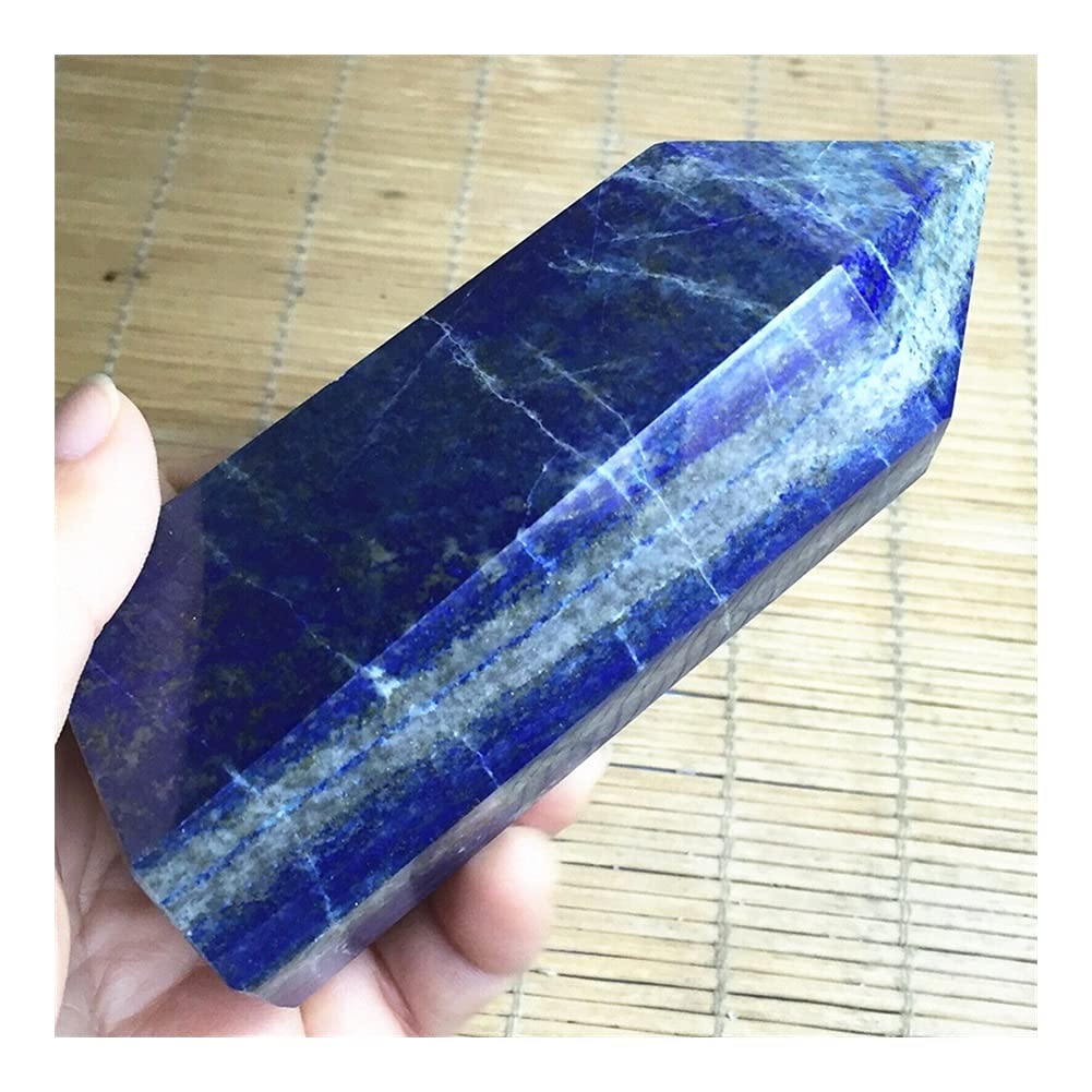 AMUCK Obelisco con Bacchetta Magica in Cristallo di lapislazzuli di Roccia Naturale, 200-700 g (Size : 300-350)