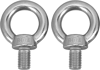 2Pcs Stainless Steel Lifting Ring Eye Bolt Heavy Duty M16/M18/M20 Marine Grade Ring Screw Bolts Lifting Eye Nut