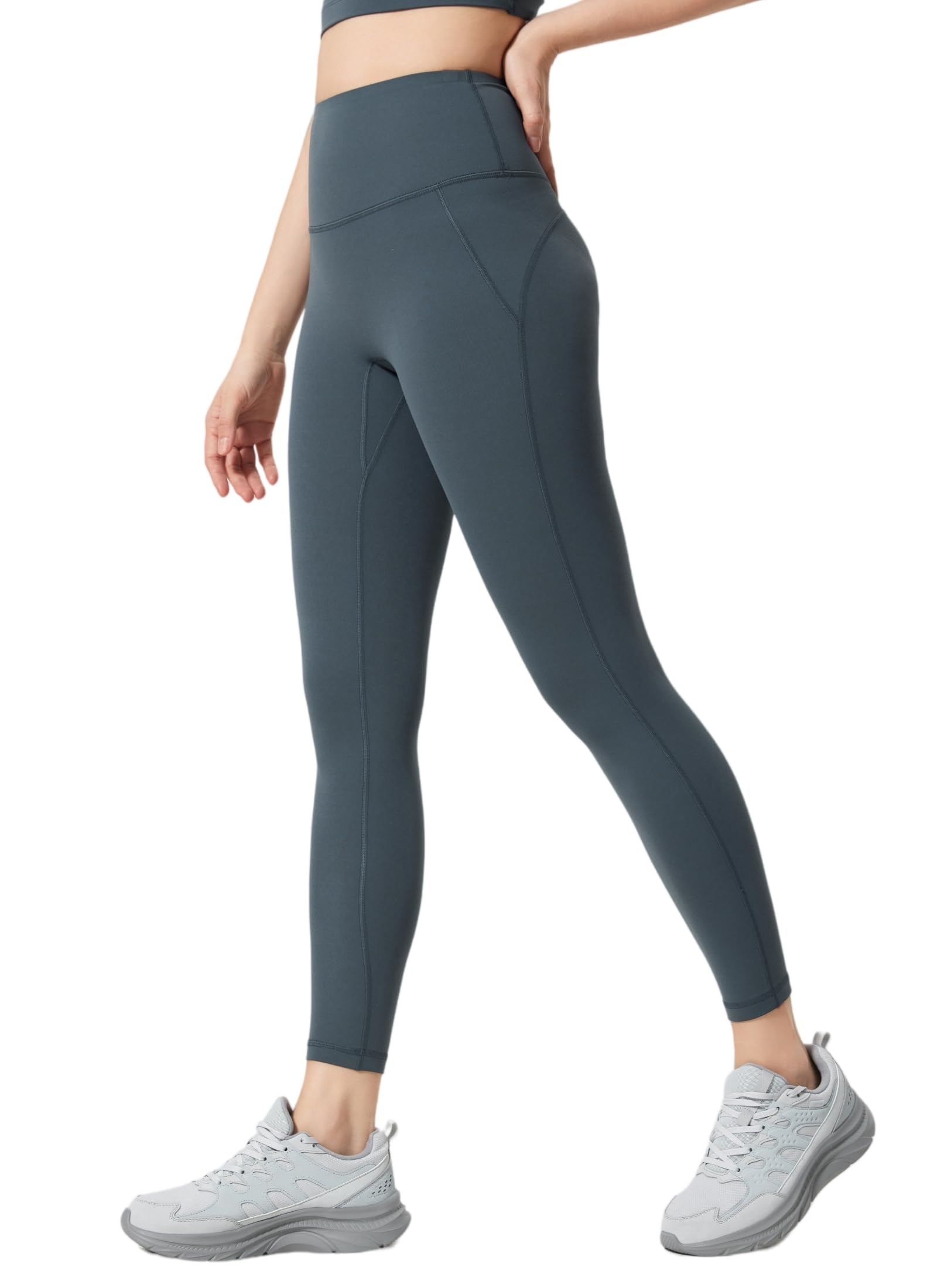 High-Waisted Naked Feeling Yoga Pants for Women - Tummy Control Butt Lifting 7/8 Length W…
