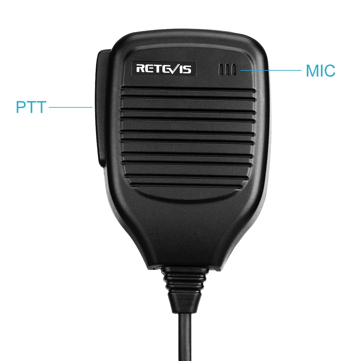 Retevis Walkie Talkie Altoparlante Microfono 2 Pin Walkie Talkie Microfono Compatibile con Baofeng UV-5R BF-88E BF-888S Ricetrasmettitore RT24 RT27 Kenwood Sunreal (5 Pezzi)