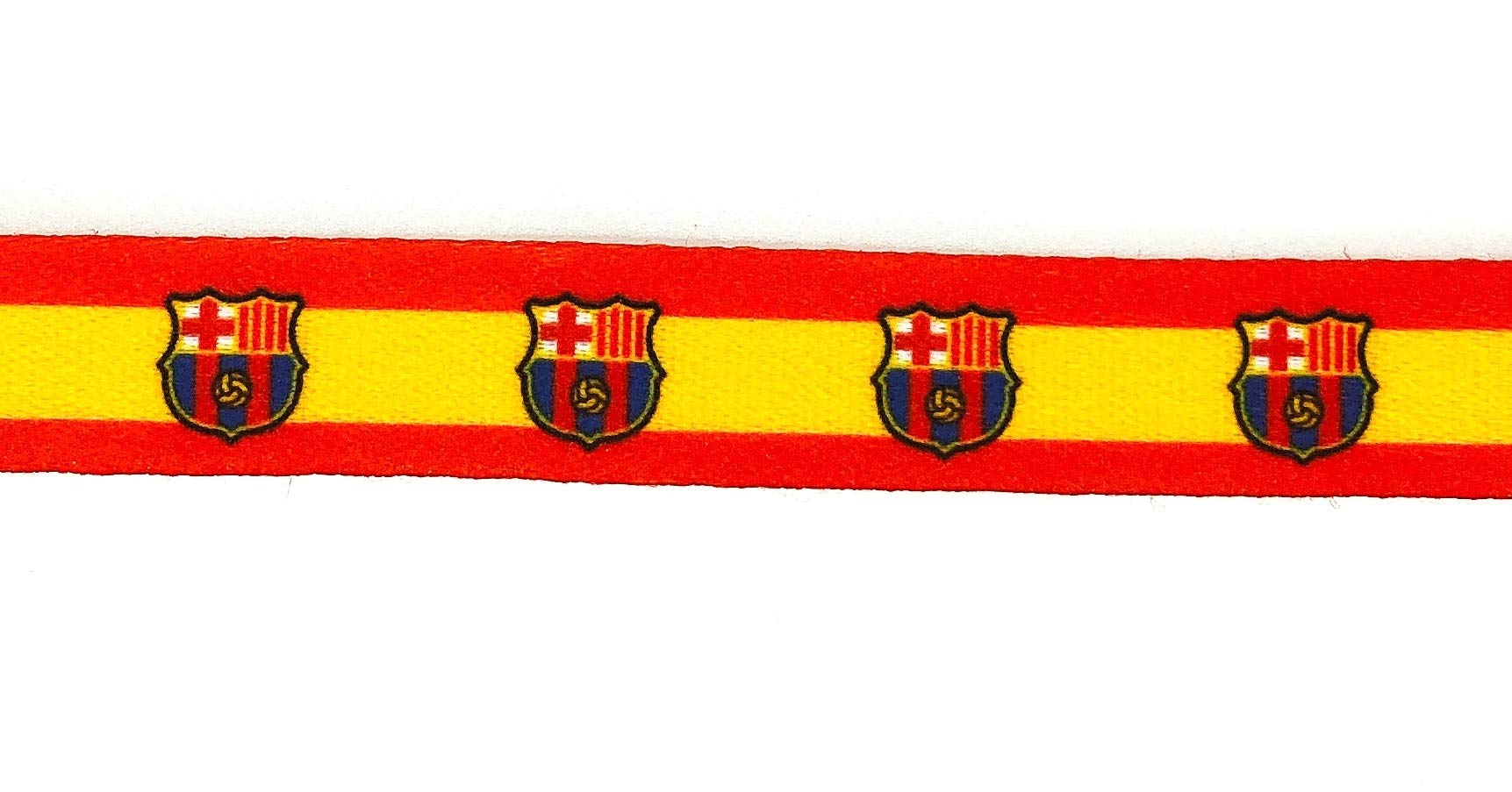 Gemelolandia | Packs y Sets de 6 Pulseras de Tela des Impresas Bandera España y el Barcelona | Regalo Original | Ideal Para Bodas, Aniversarios, Fiestas, Despedidas de Solteros