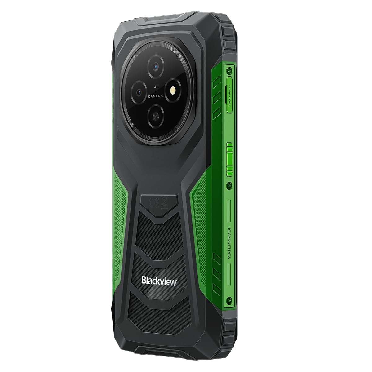 Blackview FORT 1 | 6,56" HD+ 90Hz | 18GB RAM + 256GB (2TB) | Verde | Smartphone Rugged | Android 15 | Fotocamere 16MP + 8MP | Batteria 10000mAh | IP68/IP69K | NFC | Dual SIM | 2 anni di Garanzia
