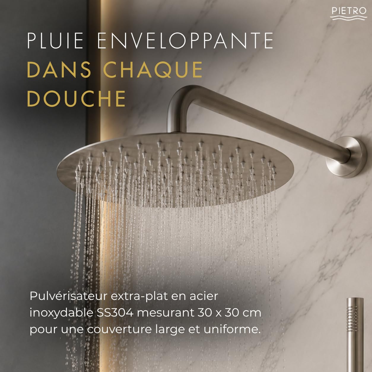 Grifo Ducha Sevilla| Set de Ducha Empotrada | Rociador y Ducha de Mano
