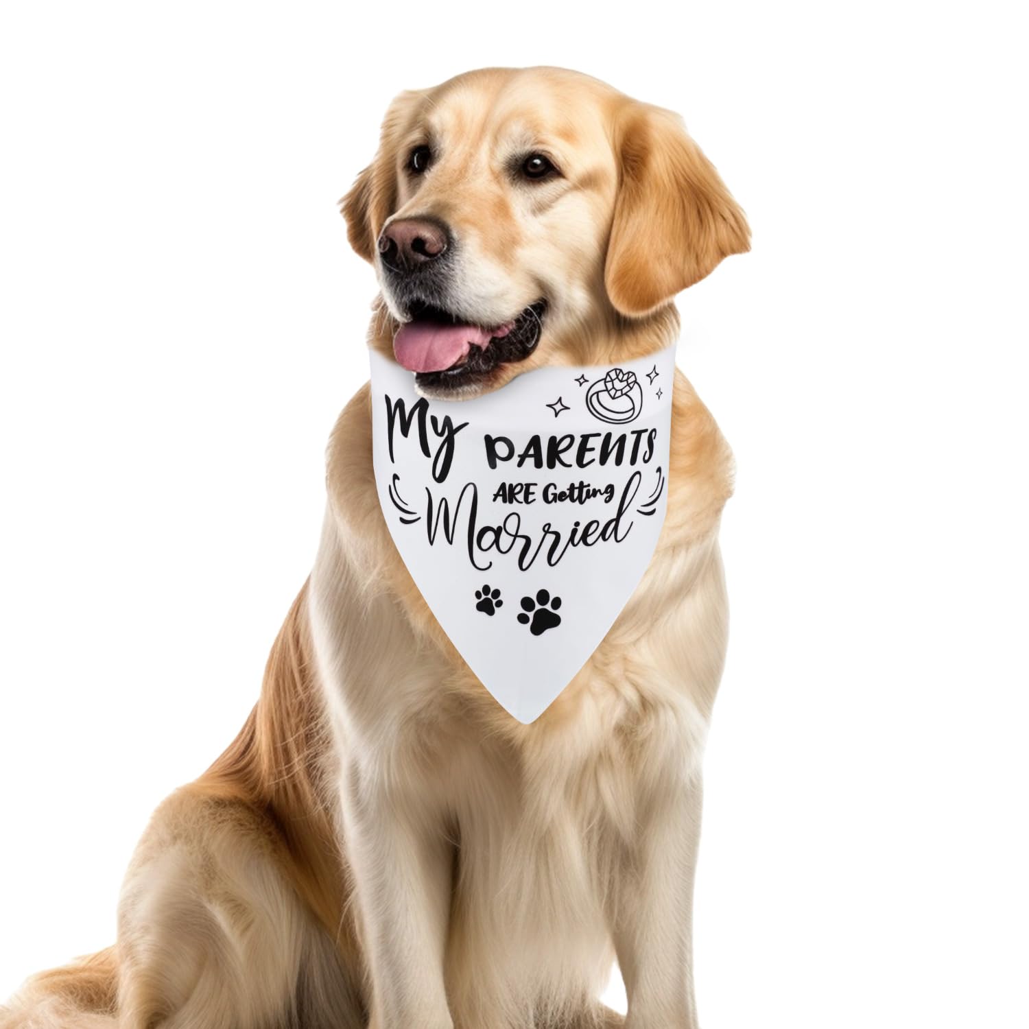 2 Morceaux de Bandanas pour Chien de Mariage, Mes Parents se Marient Bandana pour Chien Accessoires pour Chien de Mariage en Polyester Doux pour la Décoration de Chien de Mariage