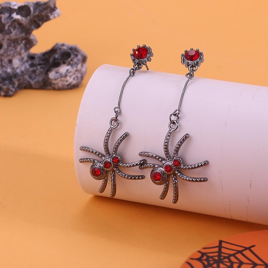 Gothic Spider Earrings for Women Punk Spider Drop Dangle Earring Halloween Dark Drop Dangle Earring Emo Accessories Halloween Prom Jewelry Costume Accessories Style1 - Image 5