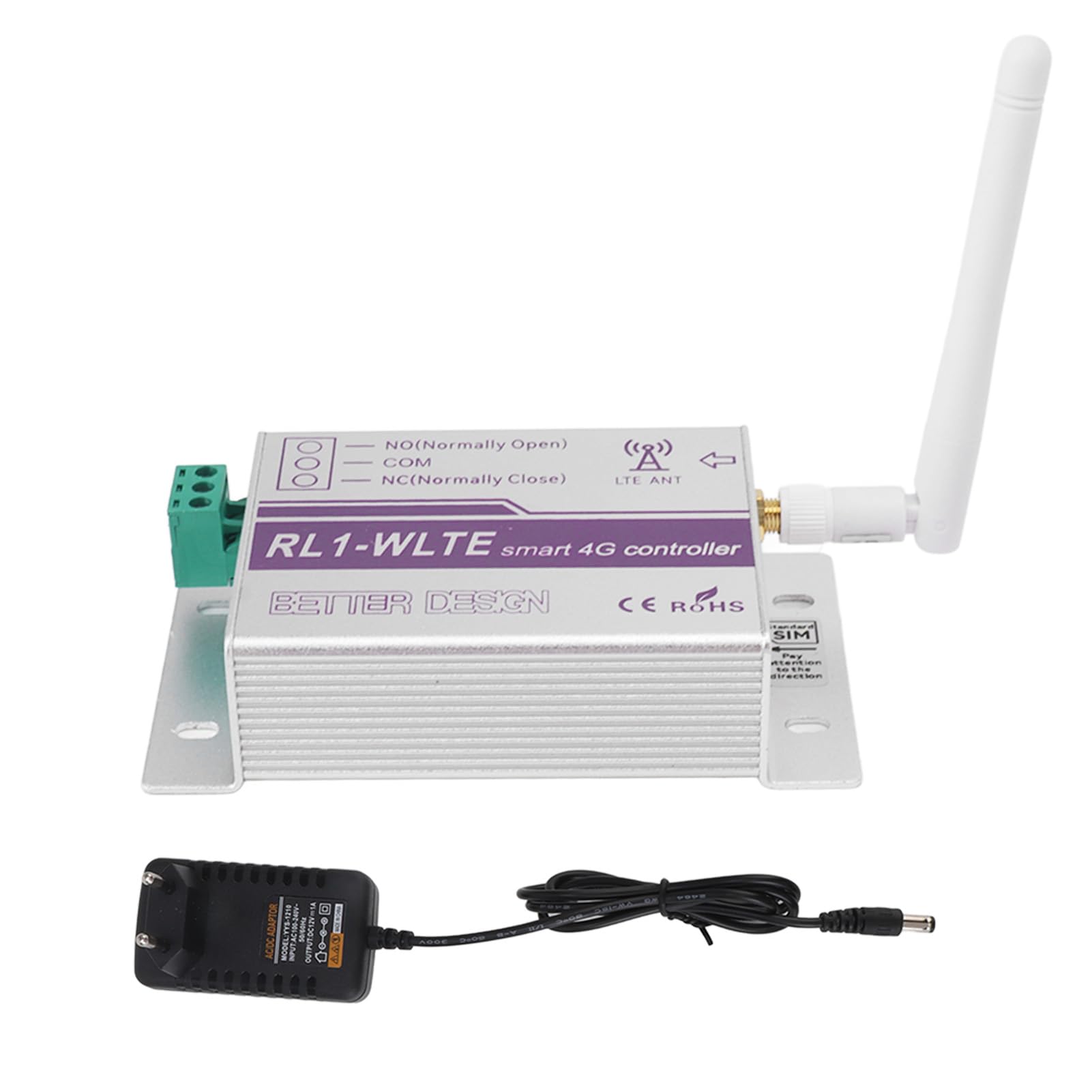 Smart Relay Switch EU Plug 100‑240V 4G Trasmettitore Remoto Wireless e relè Ricevitore, per Luci Ventilatore da Soffitto Apriporta per Garage Cancello per Auto