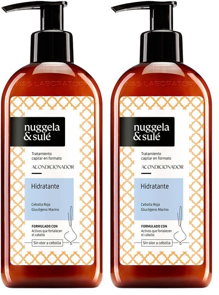 Nuggela & Sulé Acondicionador Hidratante - Suavidad & Brillo. No engrasa el cabello. Con Extracto de Cebolla Roja. Fortalece el cabello desde la raíz. 1 x 250 ml (Paquete de 2)