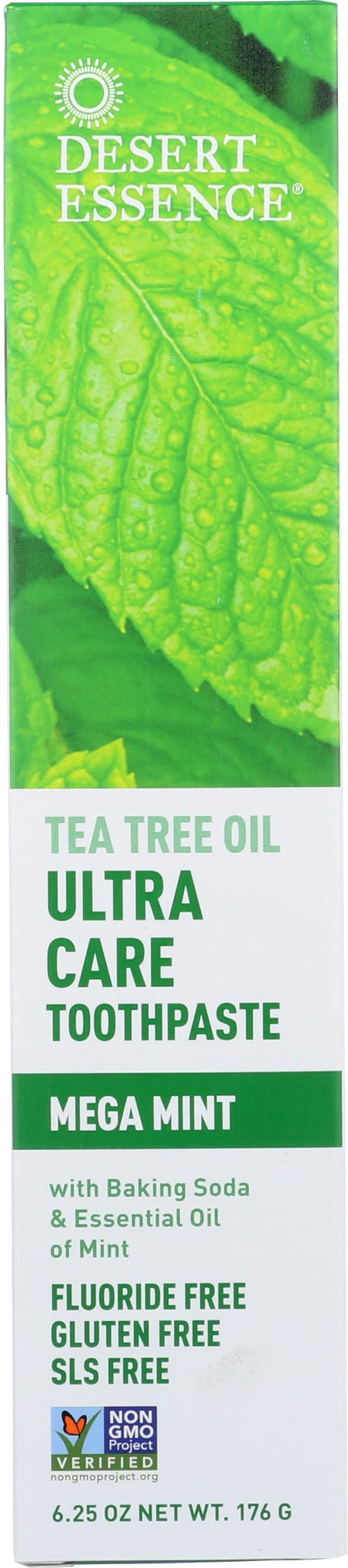 Desert Essence Natural Tea Tree Oil Ultra Care Toothpaste Mega Mint Helps Soothe Gums Reduce Plaque Freshens Breath