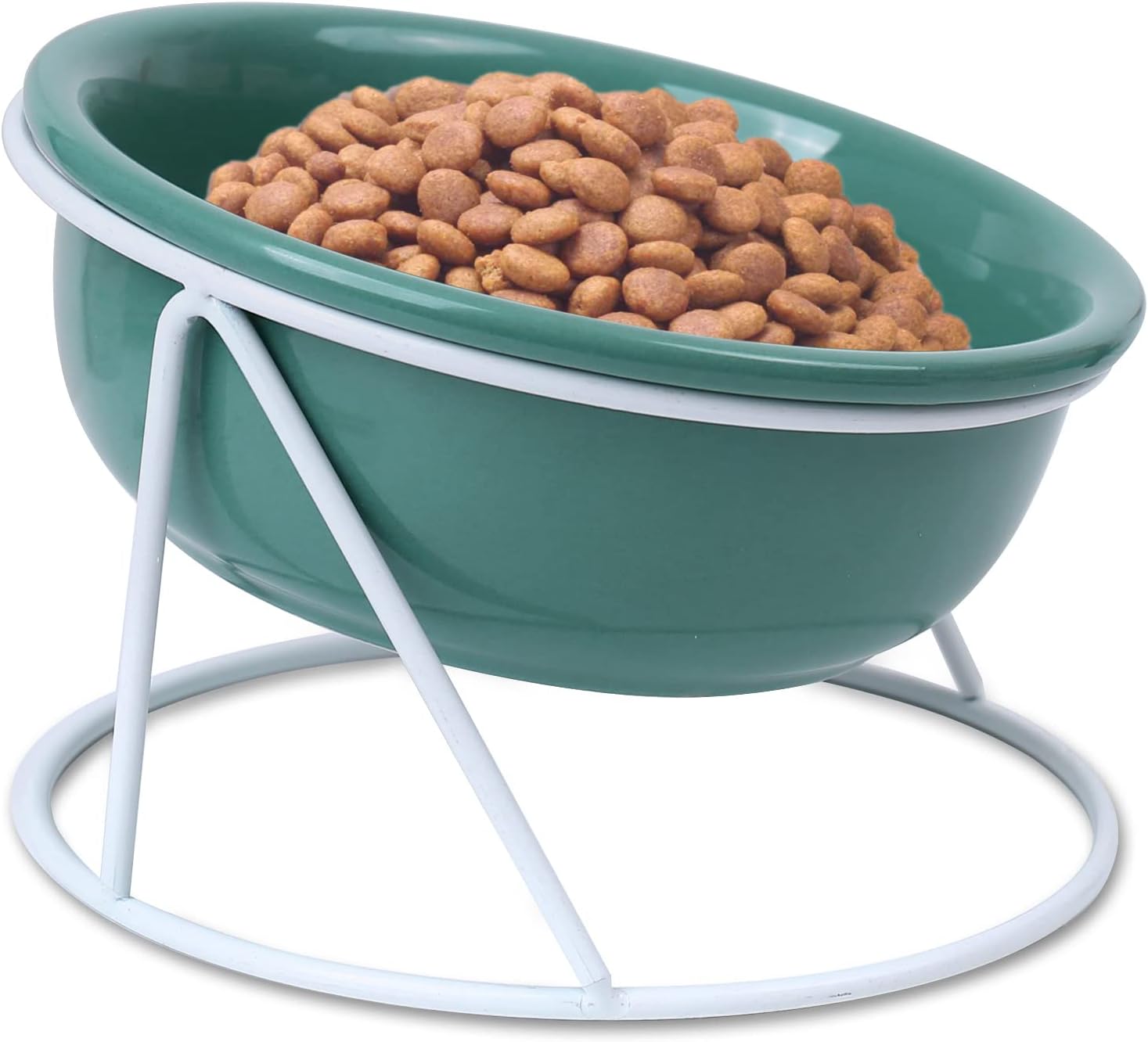 KJEC Cat Bowls, Cat Food Bowl,6" Tilted Cat Bowls Elevated Raised for Feeding and Water - Ideal for Cats and Dogs, Cute and Ceramic…