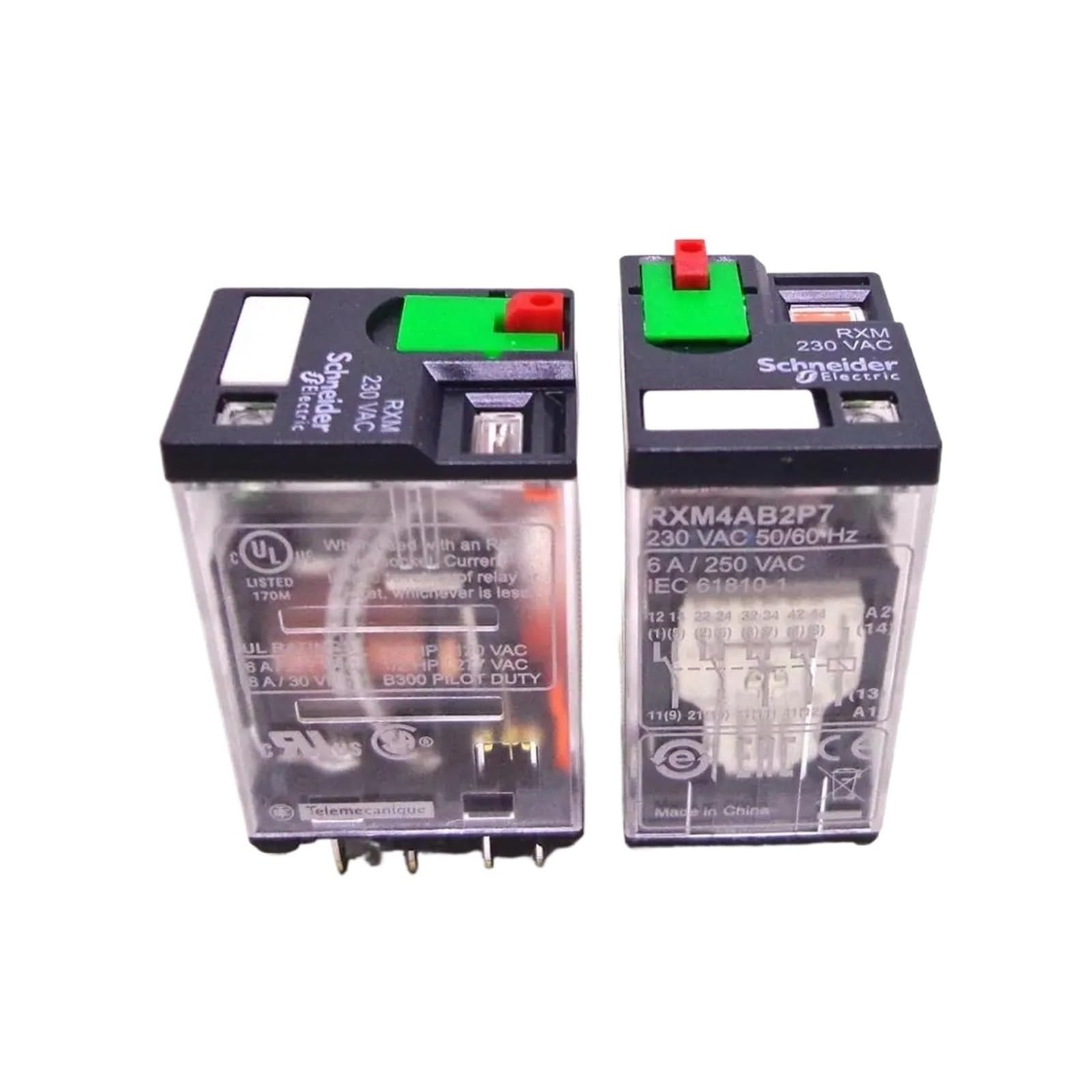 OSHZIKJII 5PCS RXM4AB2BD RXM4AB2P7 RXM4AB2JD RXZE1M4C 4CO 6A RELAY+LTB+LED 24VDC 230VAC RELAY(RXM4AB2BD 4CO 24VDC)