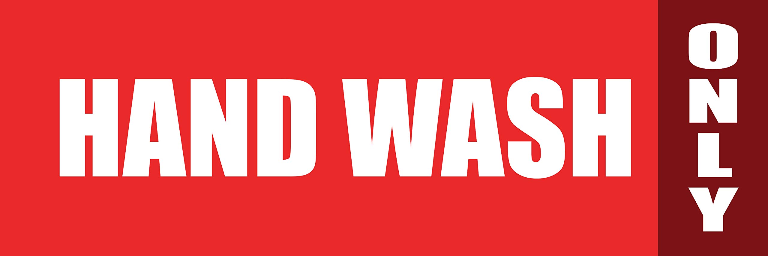 SIGNOOGLE Hand Wash Only Techniques Coronavirus Outbreak Safety Prevention Wash Your Hands Medical Warning Posters for Your Hospital Factory Warehouses Office School Wall Sticker (Red)