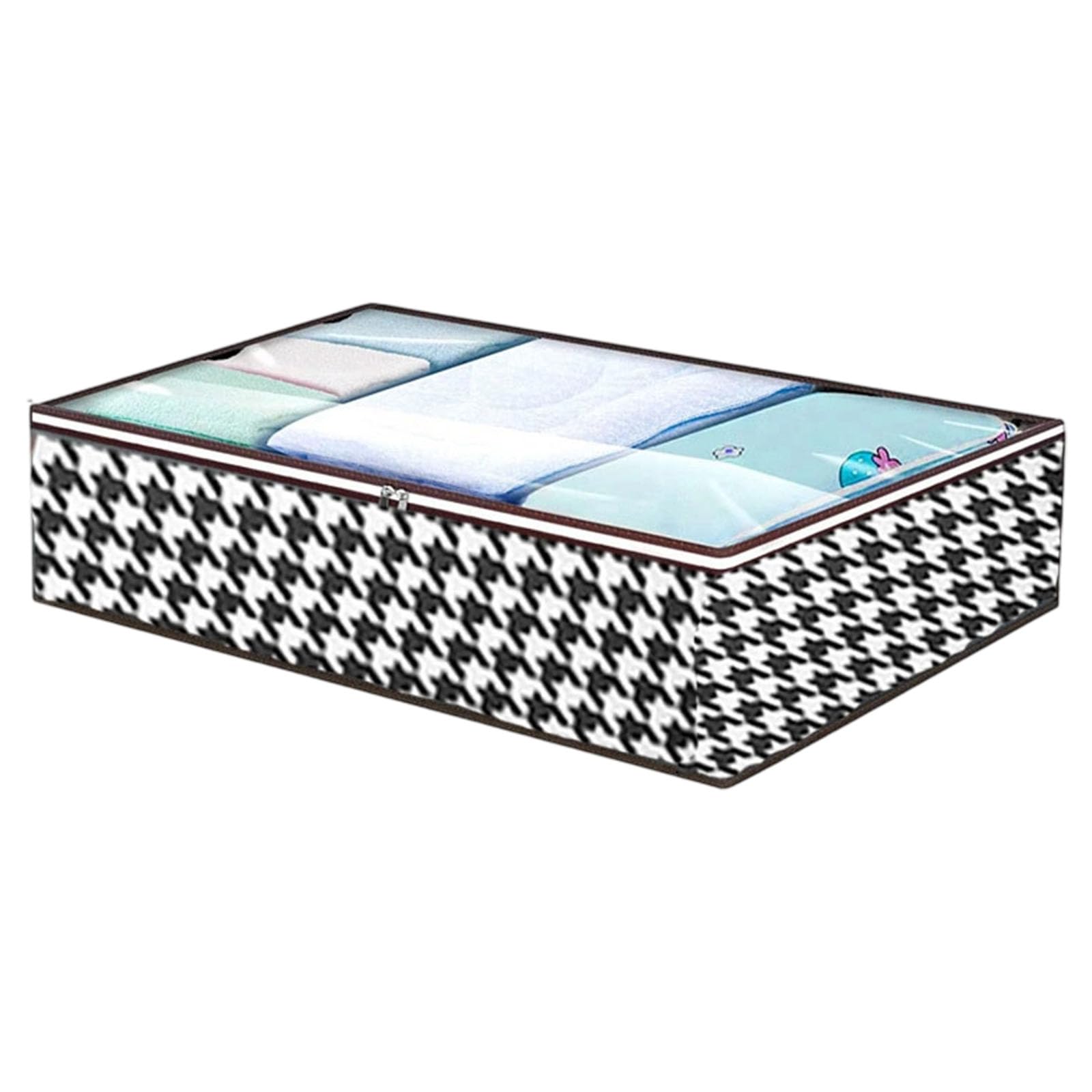 APGLSXY Portable Quilt Storage Bag with Carry Handles, Large Capacity Clothes Organiz for Underbed Space Saving Zippered Storage Bags