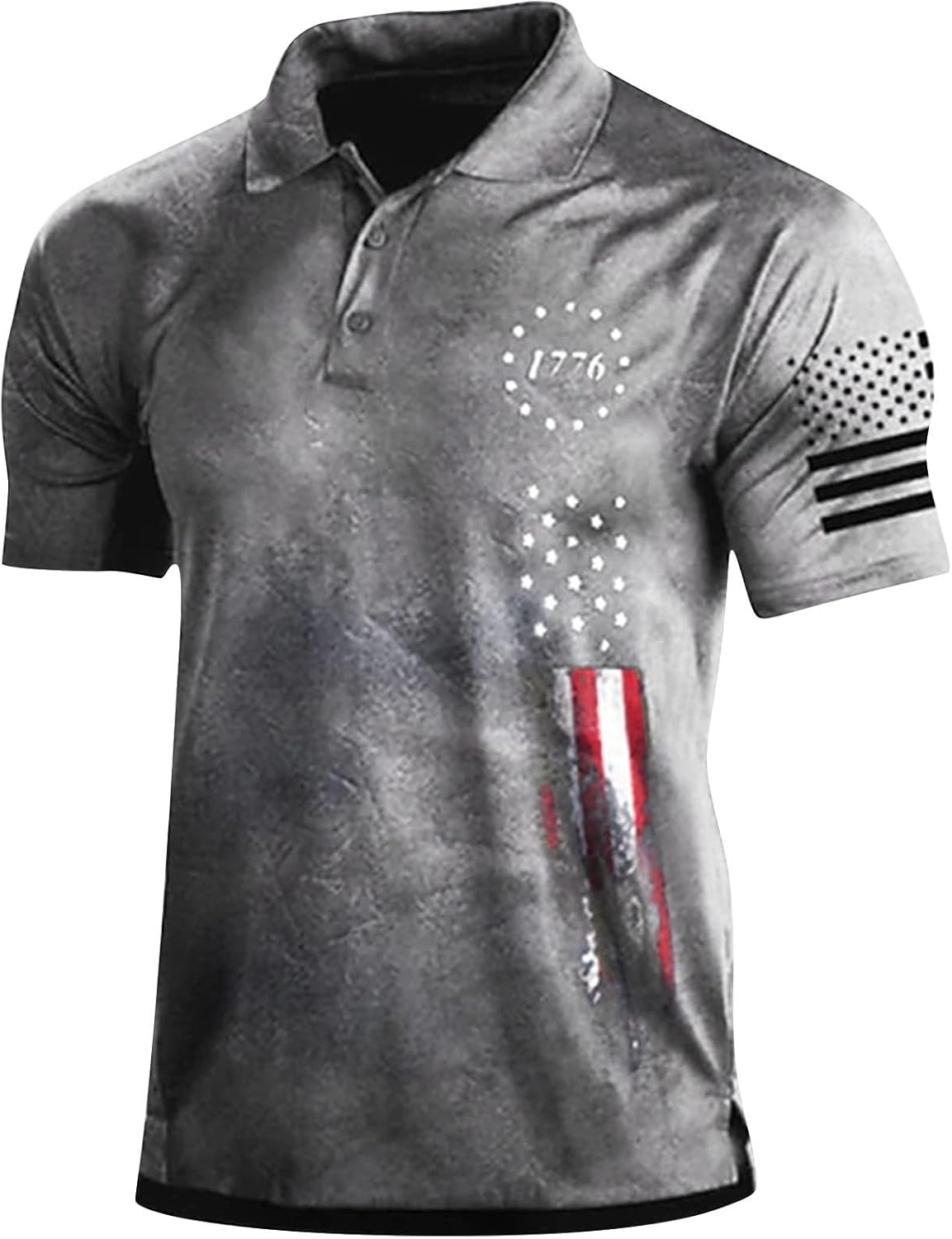 Miyaomn Men’s 1776 Short Sleeve Polo Shirt USA American Flag Print Golf T Shirts Independence Day Summer Casual Patriotic Top Miyaomn Men’s 1776 Short Sleeve Polo Shirt USA American Flag Print Golf T Shirts Independence Day Summer Casual Patriotic Top