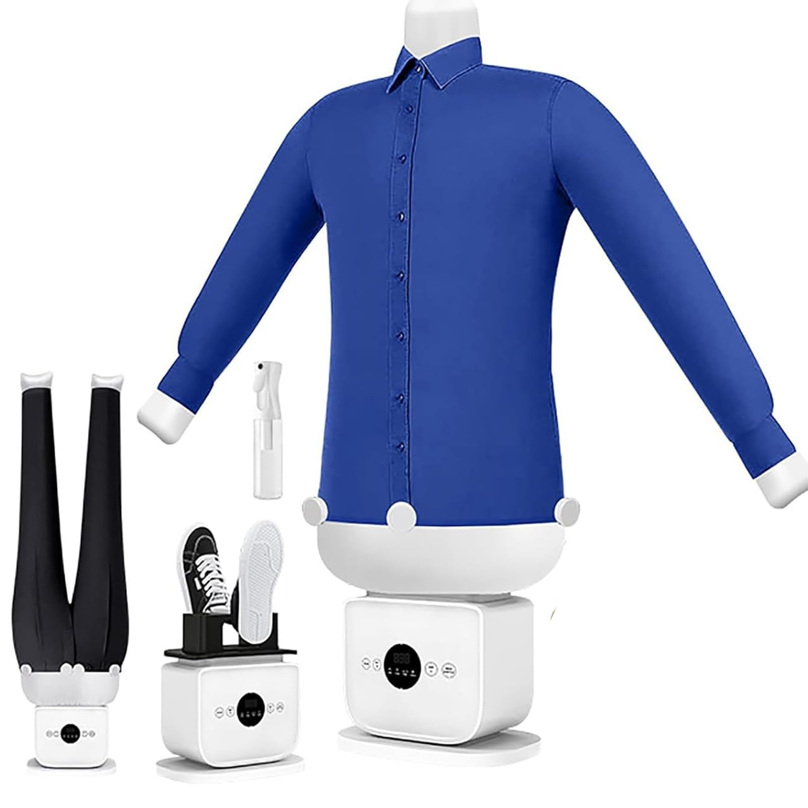 Macchina da Stiro Automatica con Porta Scarpe E Manichino | Sistema Di Cura Dei Vestiti Hands Free Da 1400W Con Aria Calda A 70°C Per Camicie, Pantaloni E Bucato Quotidiano