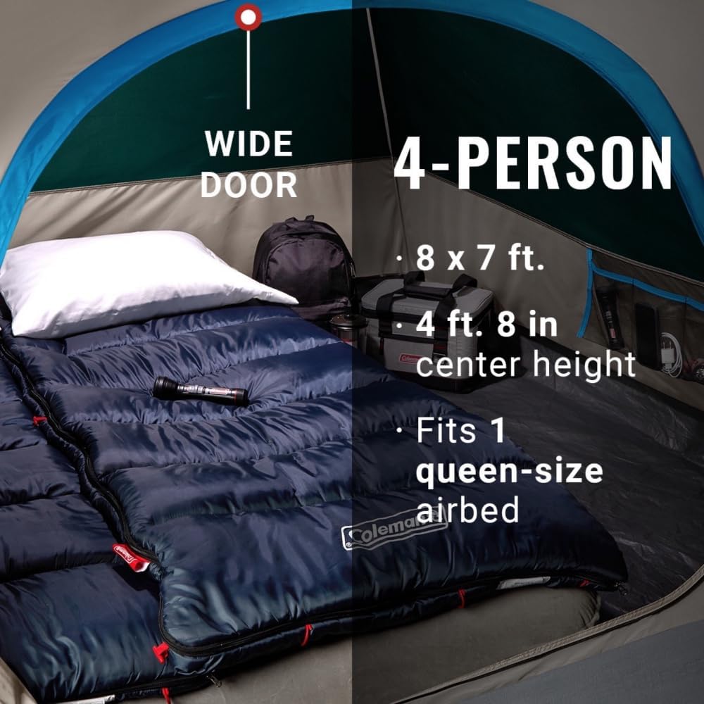 Evergreen 4-Person Dome Camping Tent with Vestibule