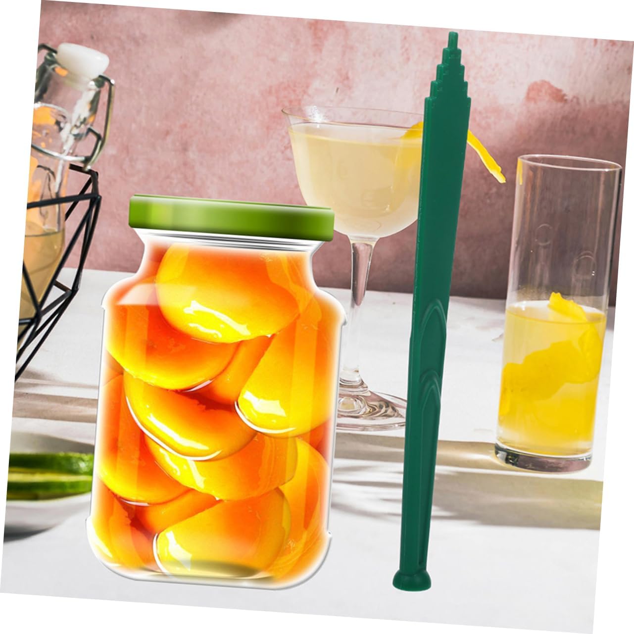 2pcs Canning Tools Bubble Remover and Measurer Versatile Equipment for Home Canning Easy Use Debubbler and Can Opener for Preserving Food