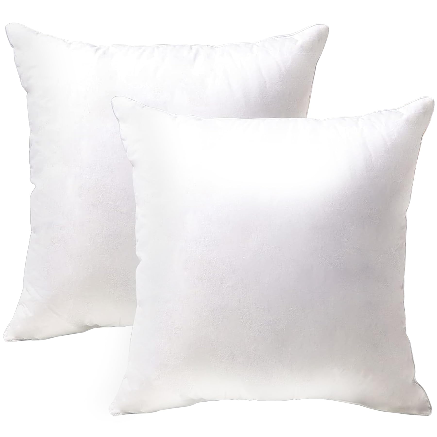 AYO Pillow Stuffer 45x45cm Set of 2 (Other Sizes Available) Non-crushable Sofa Cushion Nude Cushion Overwhelming Volume Backrest Soft Machine Washable Hug Pillow (White) white 45*45㎝*2