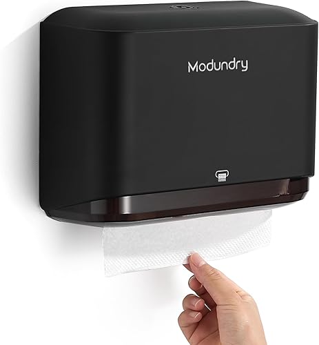 Dispensadores de toallas de papel para montaje en pared, dispensador de pañuelos multipliegue comercial con bloqueo inteligente, adhesivo sin