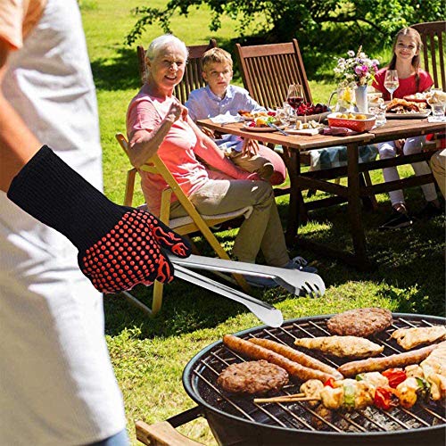 Chotye Luvas de churrasco resistentes ao calor,1472 ℉ (800 ℃) luvas de forno resistentes a temperatu