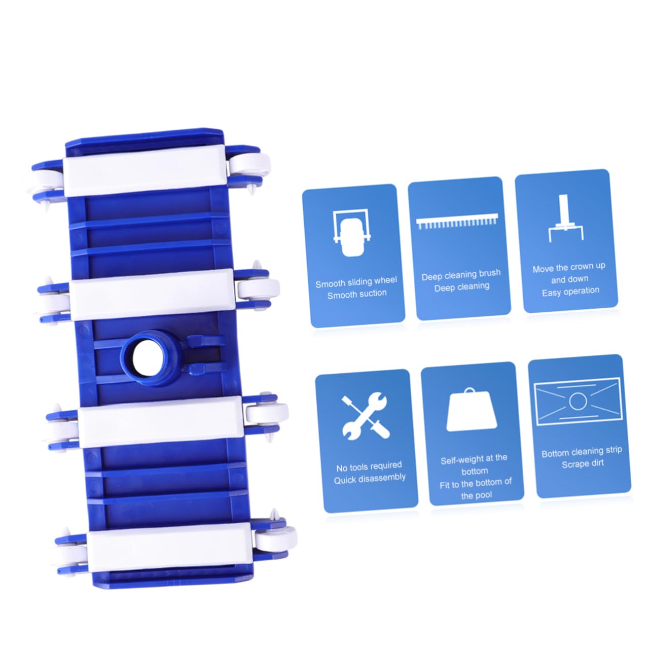 CIYODO Pool Brush Head 14 Plastic Suction Head for Efficient Above Ground Pool Cleaning