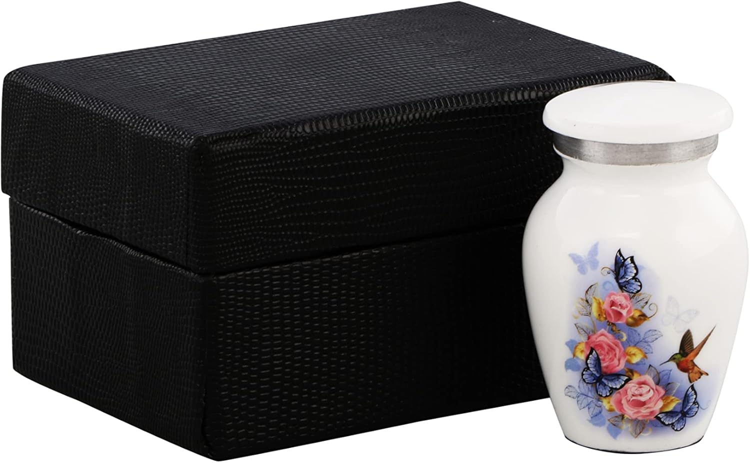 Butterfly with Humming Bird Keepsake Urns for Human Ashes - Decorative Urn, Ashes Urn & Male,Urns for Ashes Men & Women,Funeral Urn (Butterfly Humming Bird, KS1)