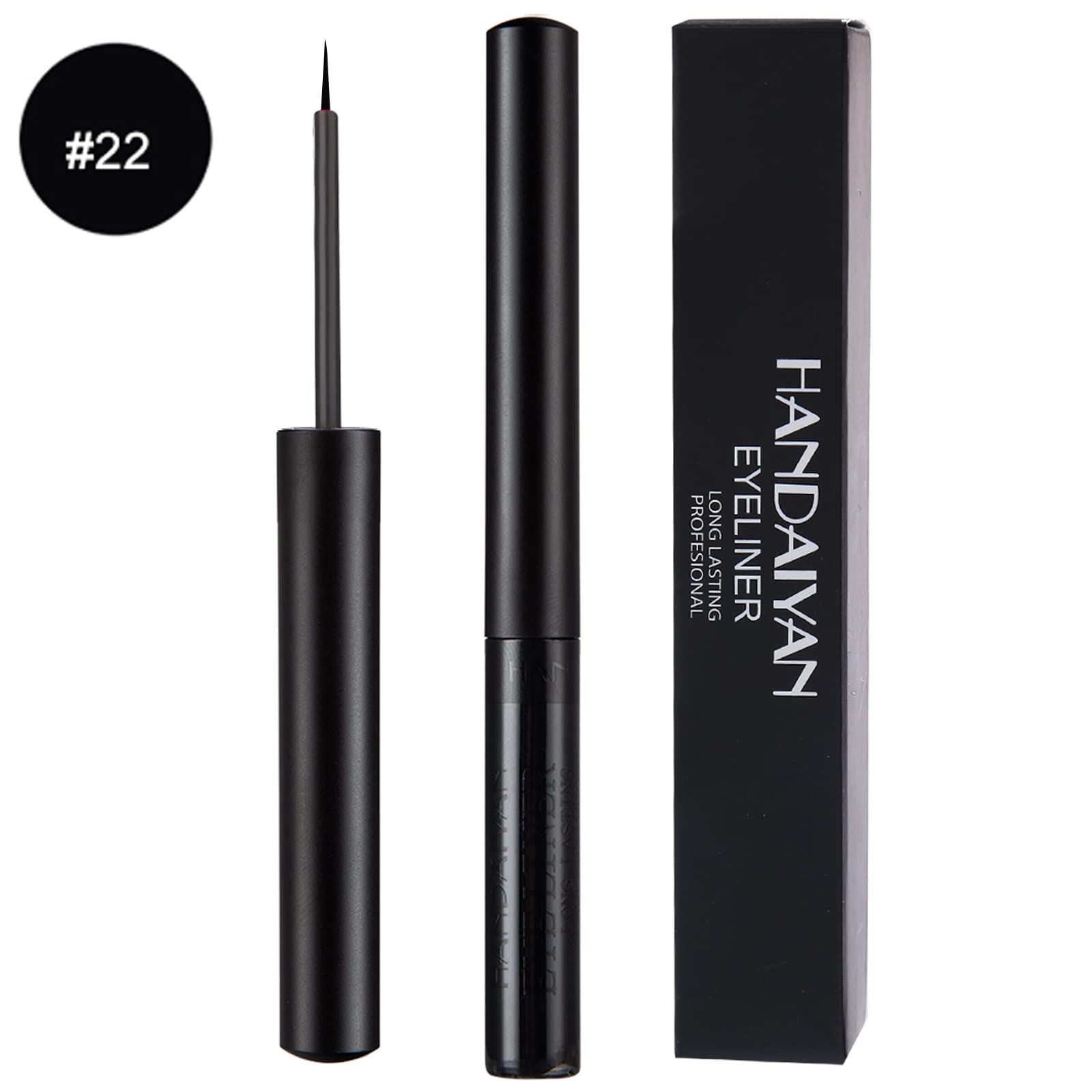 Coloured Eyeliner, Matte Liquid Black Eyeliner Long-Lasting Waterproof Liquid Eye Liner - Image 2